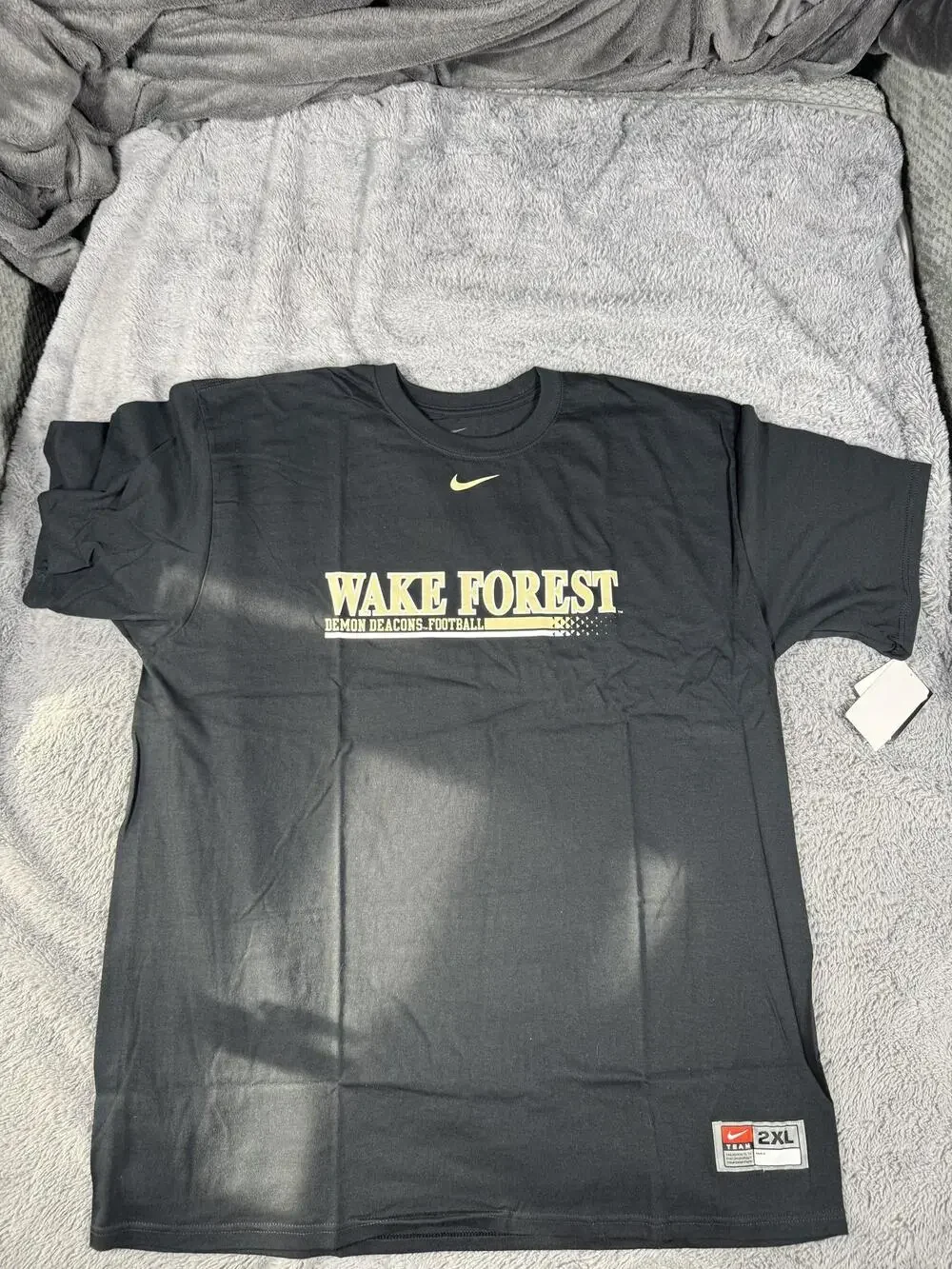Wake Forest Demon Deacons Shirt Mens 2XL Black NCAA Football Nike Graphic Tee